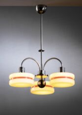Gallery item 2 for Harald Notini 3-arm chandelier for Böhlmarks, Chandeliers & Pendants, Sweden, 1930s