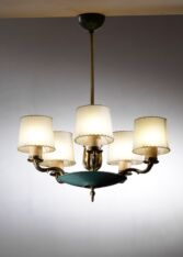 Gallery item 3 for Paavo Tynell 5-arm chandelier for Taito, Chandeliers & Pendants, Finland, 1930s