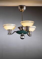Gallery item 2 for Böhlmarks 3-arm chandelier, Chandeliers & Pendants, Sweden, 1930s