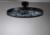 Thumbnail for Wrought iron and glass ceiling lamp