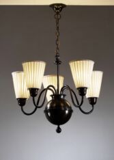 Gallery item 2 for Swedish 5-arm Grace chandelier, Chandeliers & Pendants, Sweden, 1920s