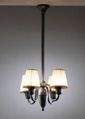 Gallery item 2 for Pewter chandelier, Sweden, 1920s