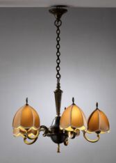 Thumbnail for Brass 5-arm chandelier