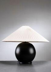 Thumbnail for Black glass table lamp