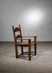 Thumbnail for Danish carved oak armchair