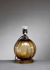 Thumbnail for Amber glass table lamp