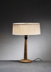 Gallery item 2 for Woven wicker table lamp, Table Lamps, Denmark, 1940s