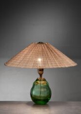 Gallery item 2 for Arttu Brummer green glass table lamp, Table Lamps, Finland, 1930s