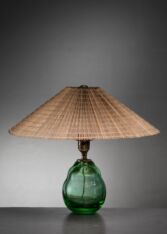 Thumbnail for Arttu Brummer green glass table lamp