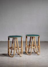 Thumbnail for Pair of rattan stools