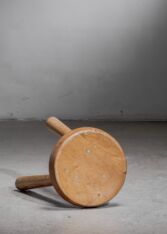 Gallery item 2 for Charlotte Perriand tripod stool, Stools, France, 1960s