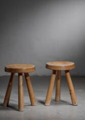 Thumbnail for Pair Charlotte Perriand Les Arcs stools