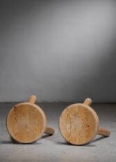 Gallery item 2 for Pair Charlotte Perriand Les Arcs stools, Stools, France, 1960s