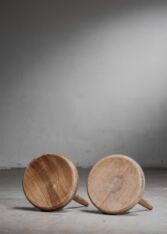 Gallery item 2 for Pair of Charlotte Perriand tripod stools, Stools, France, 1950s