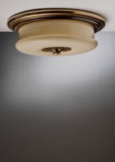 Thumbnail for Brass and glass ceiling lamp