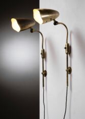 Gallery item 5 for Pair of Boréns Borås brass wall lamps, Wall lamps, Sweden, 1950s
