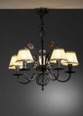 Gallery item 2 for Taidetakomo Hakkarainen 5-arm chandelier, Chandeliers & Pendants, Finland, 1930s