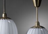 Gallery item 3 for ASEA pair of glass and brass pendants, Chandeliers & Pendants, Sweden, 1940s