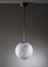 Gallery item 2 for Taito hand-painted pendant lamp, Chandeliers & Pendants, Finland, 1940s