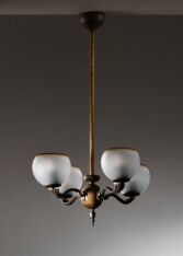 Gallery item 2 for Paavo Tynell 4-arm chandelier for Taito, Chandeliers & Pendants, Finland, 1930s