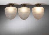 Gallery item 2 for Set of 3 Nordiska Kompaniet frosted ceiling lamps, Chandeliers & Pendants, Sweden, 1930s