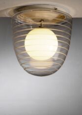 Gallery item 2 for Scandinavian Modern glass ceiling lamp, Flush mounts, Sweden, 1930s