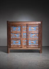 Gallery item 3 for Joseph Savina carved cupboard, Cabinets, France, 1960s