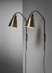 Thumbnail for Pair of swiveling brass Bergboms wall lamps