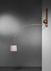 Gallery item 2 for Rupprecht Skrip bamboo and coconut wall lamp, Wall lamps, Germany, 1950s