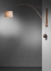 Gallery item 5 for Rupprecht Skrip bamboo and coconut wall lamp, Wall lamps, Germany, 1950s