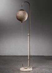 Thumbnail for Karl Trabert brass floor lamp with paper shade