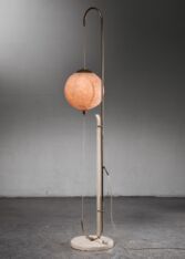 Gallery item 4 for Karl Trabert brass floor lamp with paper shade, Floor Lamps, Germany, 1920s