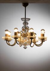 Gallery item 2 for Paavo Tynell 'war' chandelier, Chandeliers & Pendants, Finland, 1940s