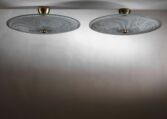 Thumbnail for Pair of Cebe frosted raw glass pendant lamps