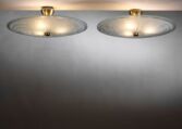 Gallery item 2 for Pair of Cebe frosted raw glass pendant lamps, Chandeliers & Pendants, Sweden, 1940s