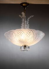 Gallery item 2 for Frosted glass pendant lamp, Chandeliers & Pendants, Sweden, 1940s