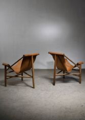 Gallery item 2 for Lina Bo Bardi pair of Tripé chairs, Lounge Chairs, Brazil, 1940s