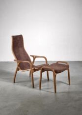 Thumbnail for Yngve Ekstrom Lamino chair with ottoman