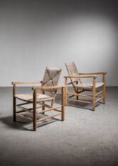Thumbnail for Pair Charlotte Perriand 'model no. 21' lounge chairs