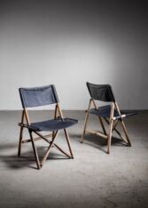 Thumbnail for Pair of folding chairs by Sergio Asti for Zanotta