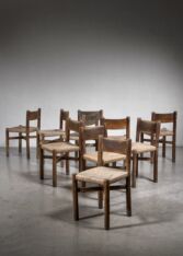 Thumbnail for Set of 8 Charlotte Perriand Meribel dining chairs