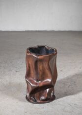 Gallery item 2 for Leather and copper waste basket, Other, Italy, 1960s