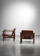 Gallery item 4 for Pair of Hans Wegner lounge chairs for Getama, Lounge Chairs, Denmark, 1950s