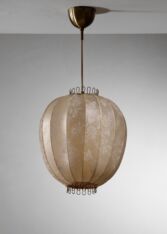 Thumbnail for Fabric and brass pendant lamp