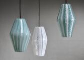 Thumbnail for Paolo Venini Murano glass pendant suite