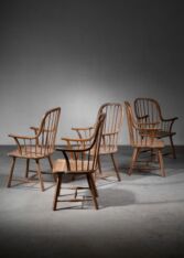 Gallery item 3 for Set of 5 spindle Windsor chairs, Side Chairs, Denmark, 1930s