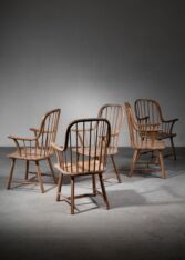 Gallery item 2 for Set of 5 spindle Windsor chairs, Side Chairs, Denmark, 1930s