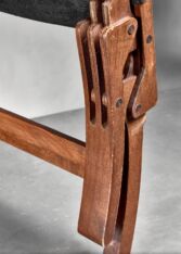 Gallery item 7 for Pair of wood and leather sling chairs, Lounge Chairs, Denmark, 1950s