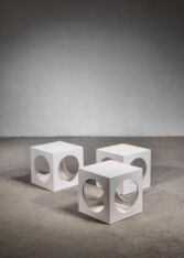 Gallery item 3 for Set of 3 white cube side tables, Side Tables, United Kingdom, 1960s