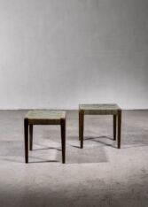Gallery item 2 for Axel Larsson pair of webbed stools, SMF Bodafors, Stools, Sweden, 1920s